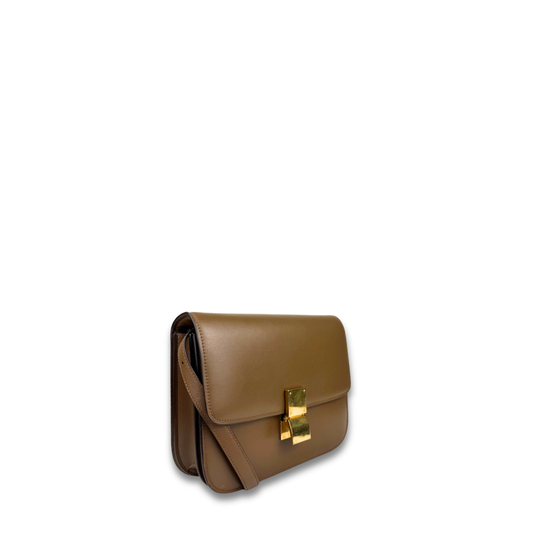 Celine Brown Medium Calfskin Box Bag