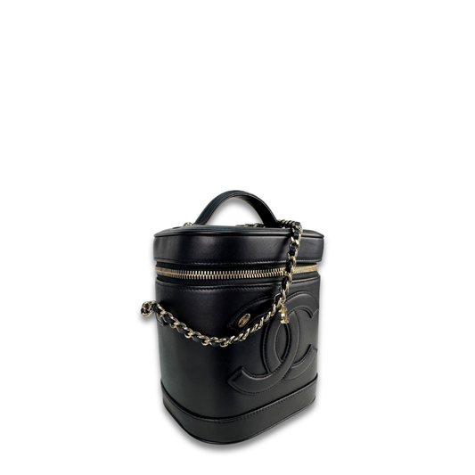 Chanel Black Calfskin Vanity Case