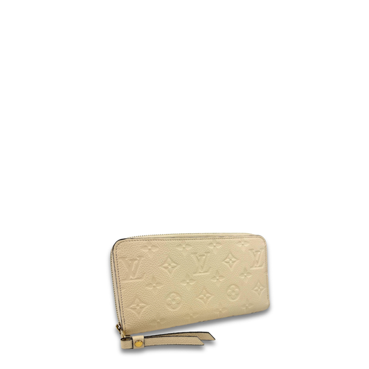 Louis Vuitton Cream Empreinte Zippy Wallet