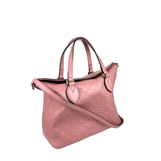 Gucci Pink Guccissima Foldover Tote