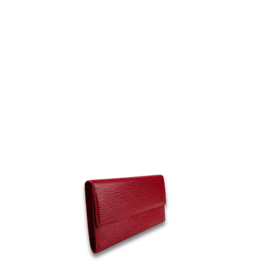 Louis Vuitton Red Epi Leather Long Wallet