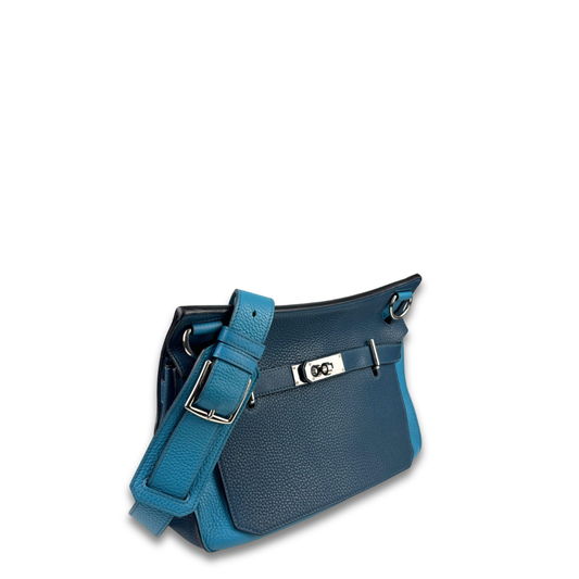 Hermès Clemence Colvert & Turquoise Bicolor Jypsière 34