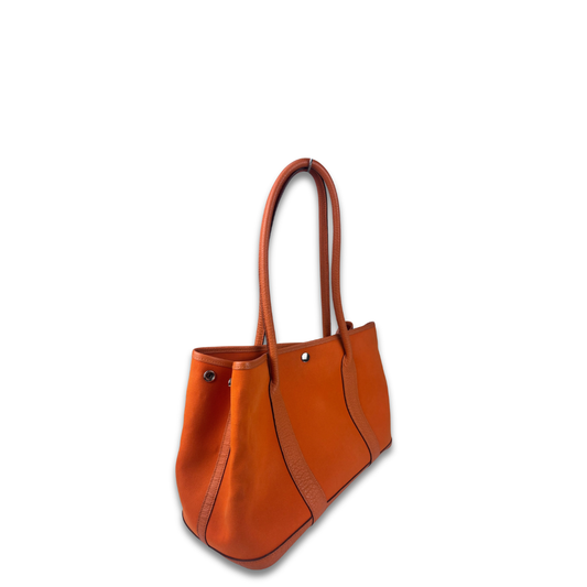 Hermès Orange Toile Garden Party Tote PM