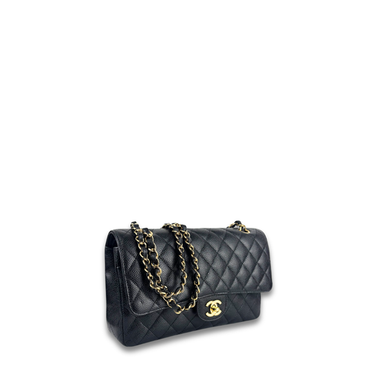 Chanel Black Caviar Medium Double Flap