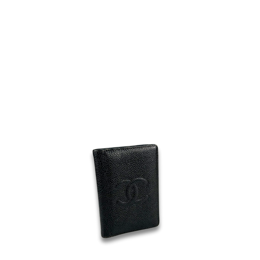 Chanel Black Caviar Timeless Bifold Card Holder