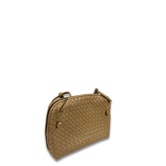 Bottega Veneta Beige Intrecciato Nodini Crossbody