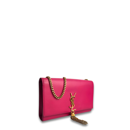 YSL Hot Pink Medium Kate Tassel Chain Bag