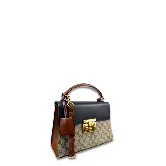 Gucci Supreme Medium Padlock Top Handle