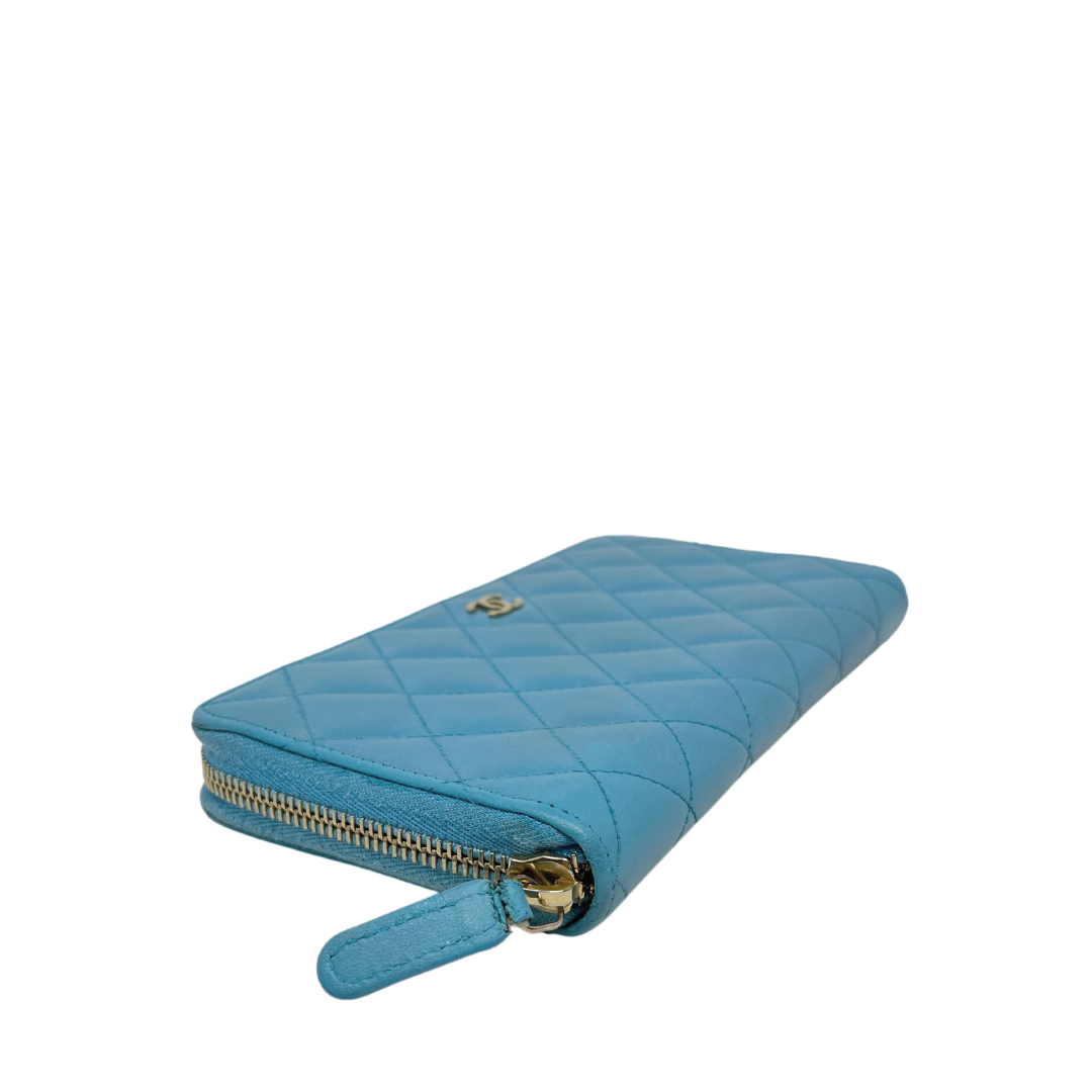 Classic card holder - Lambskin, blue — Fashion