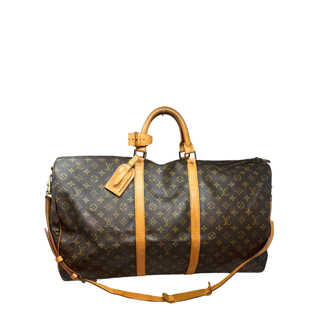 Louis Vuitton Keepall 60 Monogram Bag vintage with shoulder strap