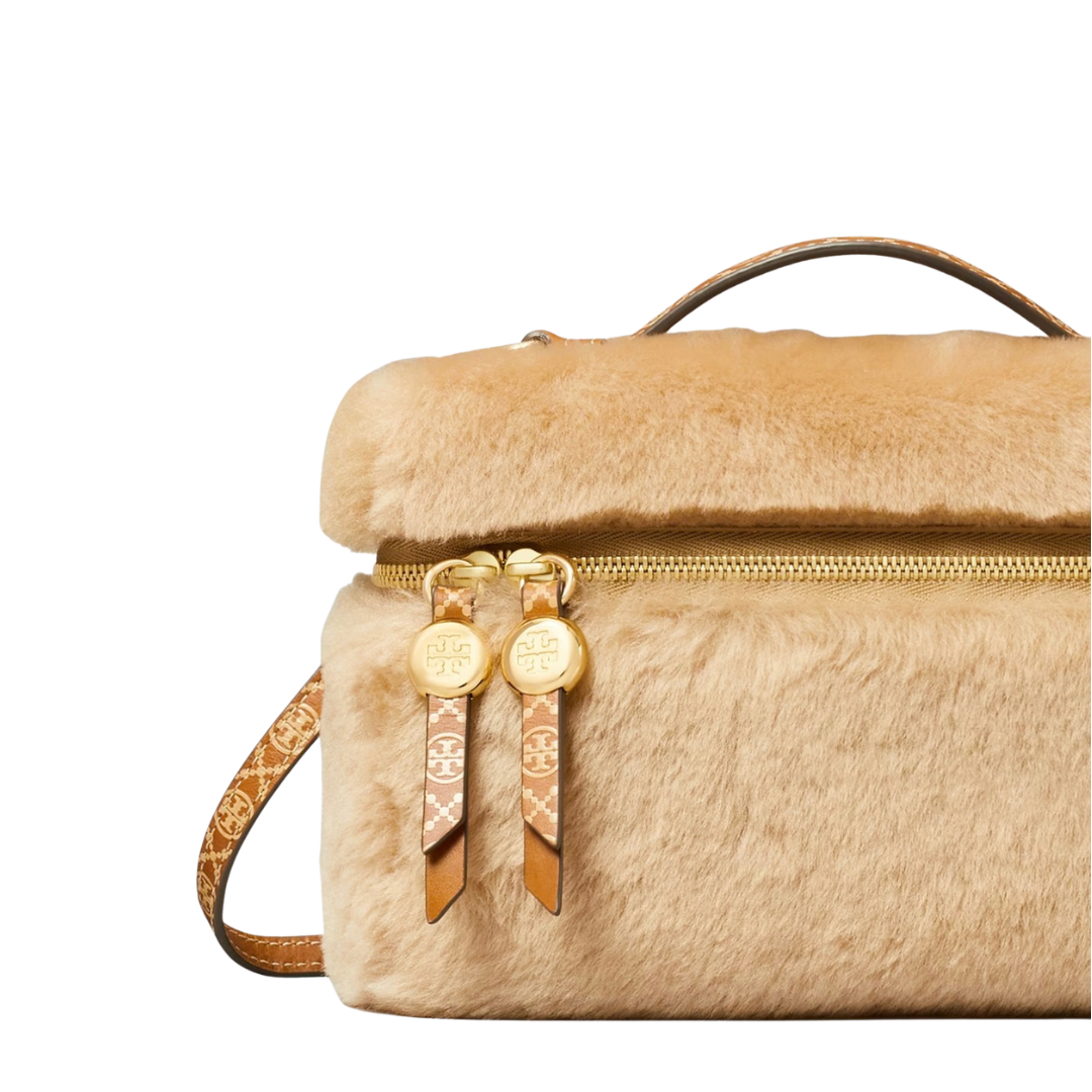 Tory Burch Romy Shearling Slim Top Handle
