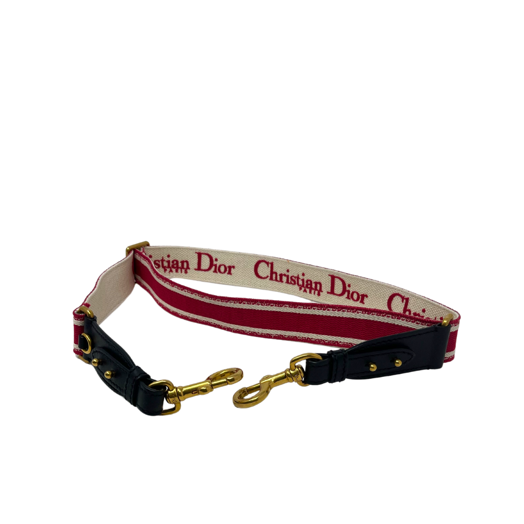 Christian Dior Embroidered 'Christian Dior' Shoulder-Strap