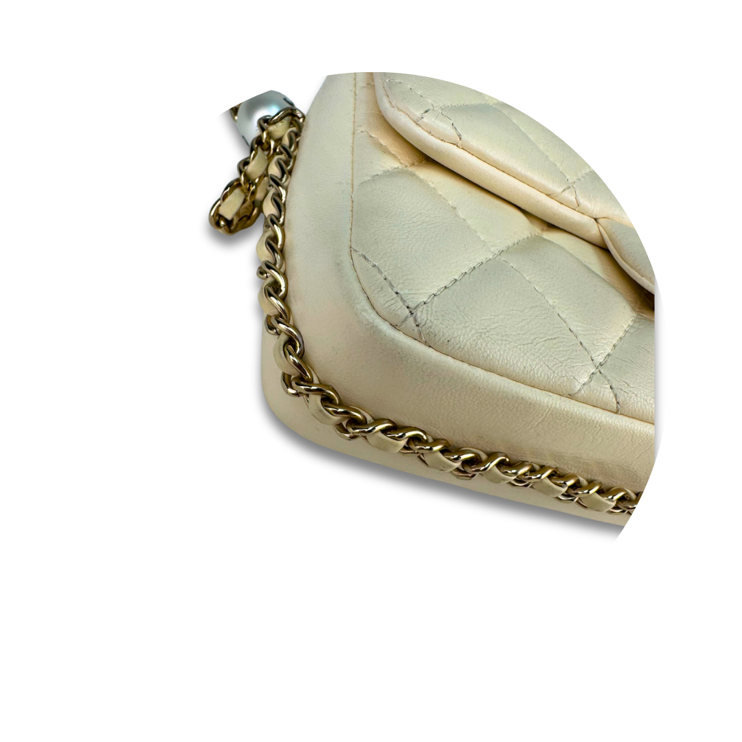 Chanel Cream My Precious Pearls Mini Flap Bag