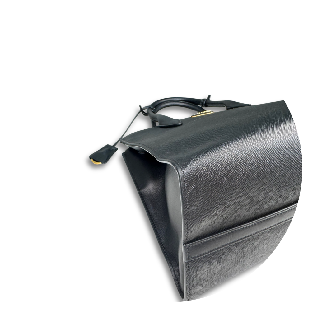 Prada Black Leather Paradigme Tote