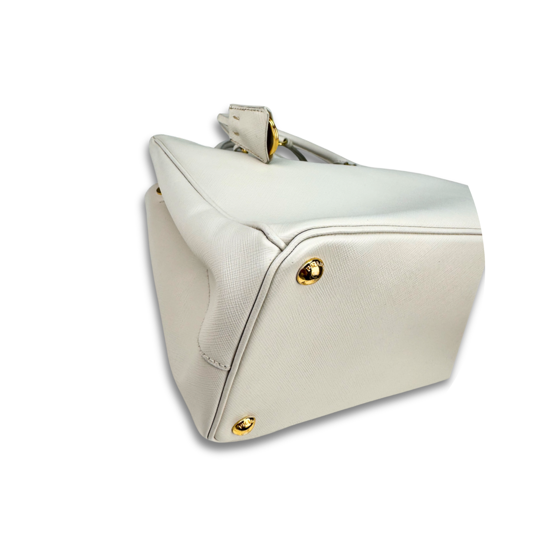 Prada Medium White Galleria Tote