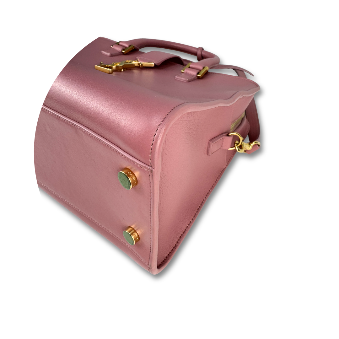 YSL Dark Rose Small Cabas Tote