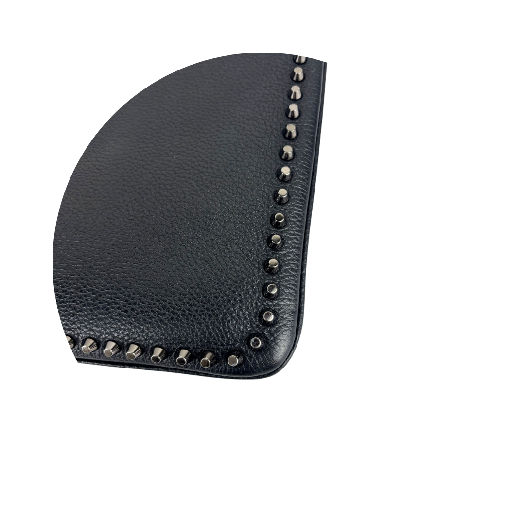 Louboutin Loubiposh Black Studded Chain Clutch