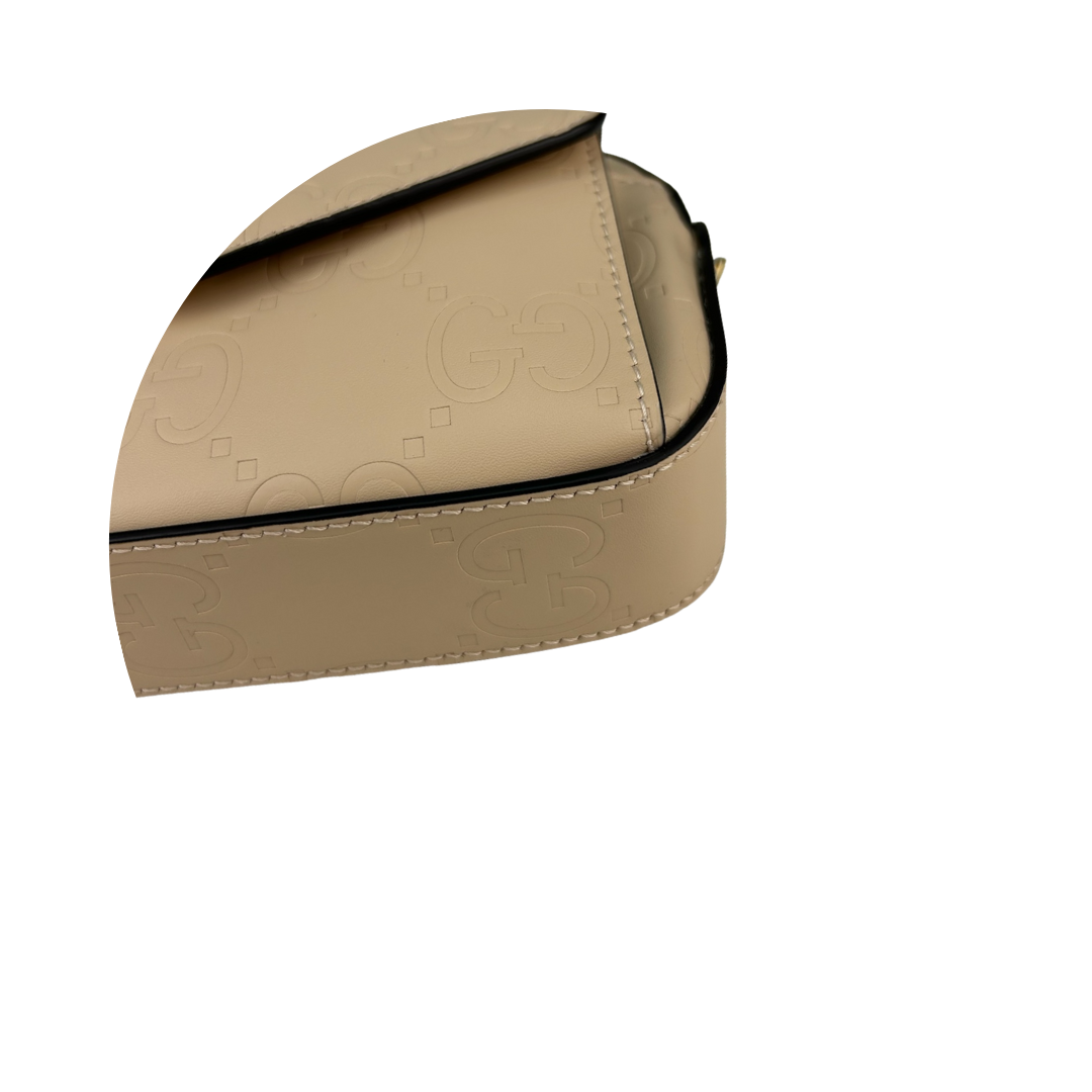 Gucci Super Mini Debossed Chain Shoulder Bag