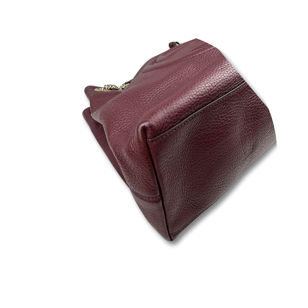 Gucci Metallic Purple Soho Chain Tote