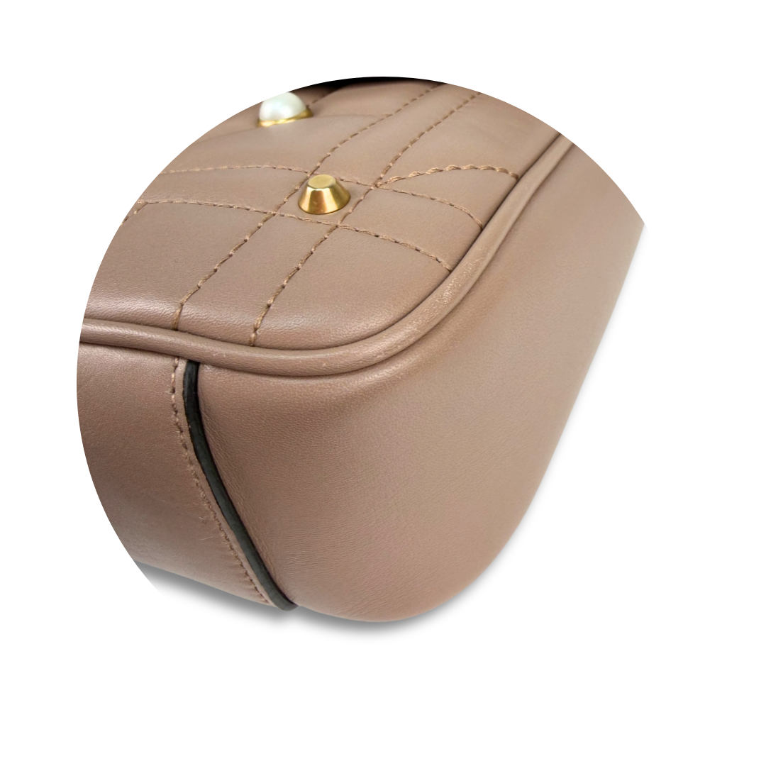 Gucci Beige Pearl Marmont Shoulder Bag