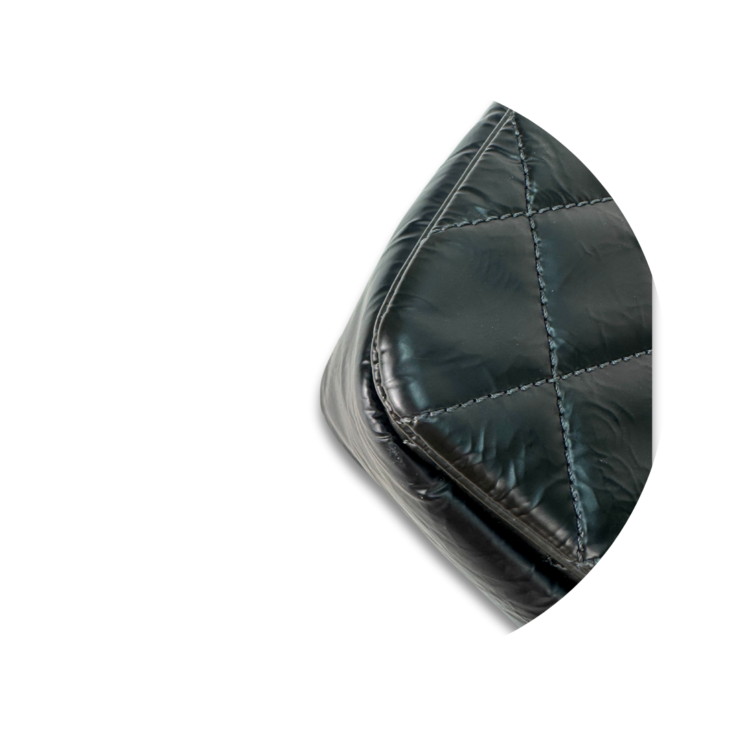 Chanel Black Quilted Glazed Calfskin Flap Shoulder Bag