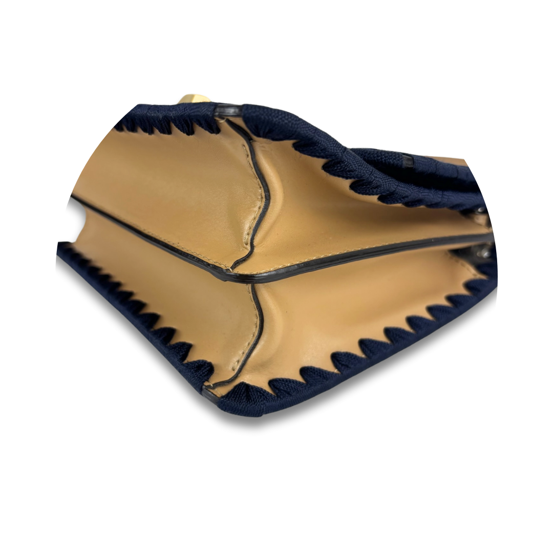 Fendi Mini I Kan Ribbon Whipstich Shoulder Bag