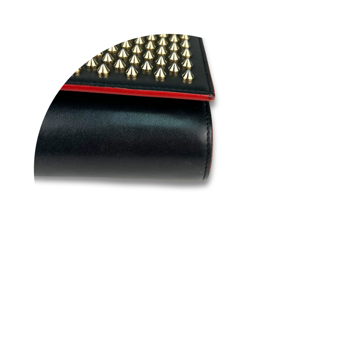 Louboutin Leopard Studded Loubiposh Clutch