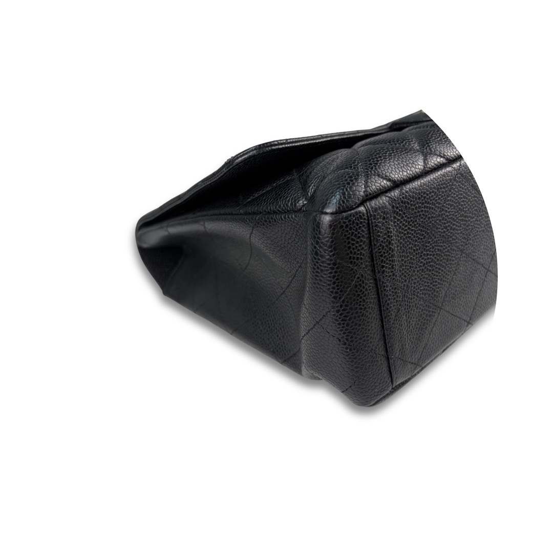 Chanel Black Caviar Maxi Single Flap