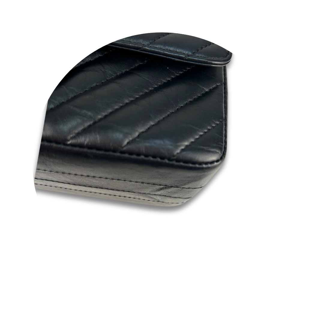 Chanel So Black Chevron 2.55 Reissue Mini Single Flap