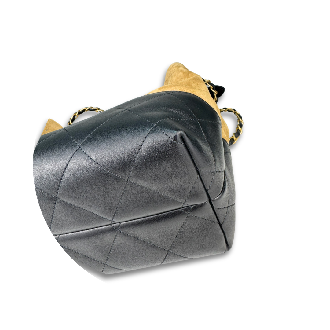 Chanel 25A Small Suede Shopping Tote