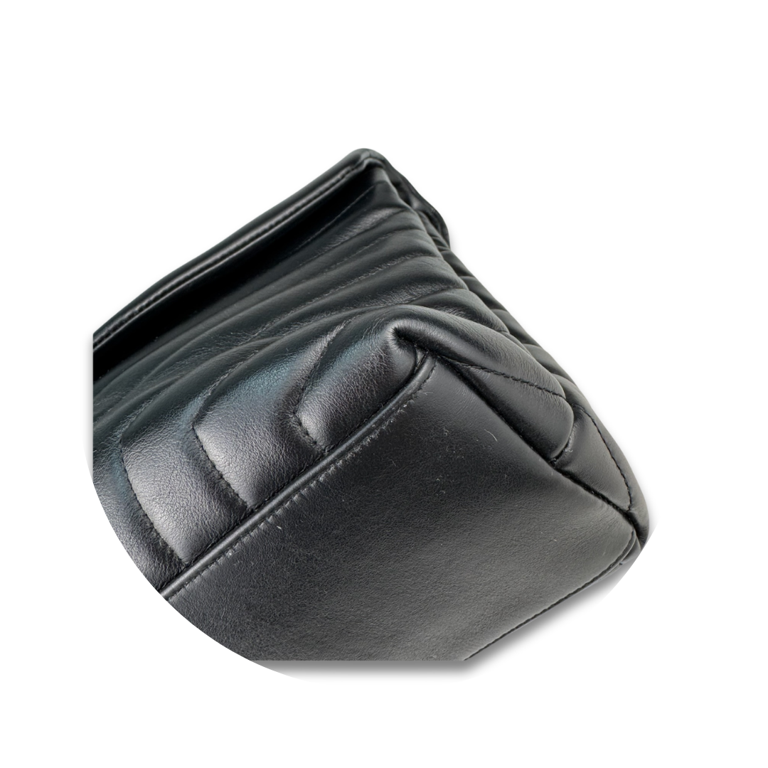 YSL Black Medium Loulou Shoulder Bag