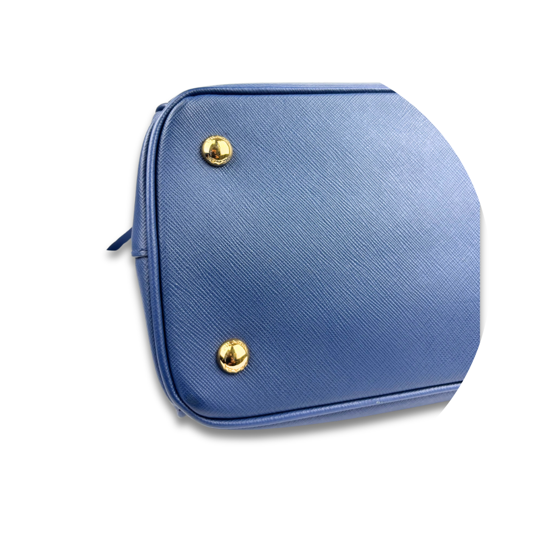 Prada Blue Saffiano Medium Galleria Tote
