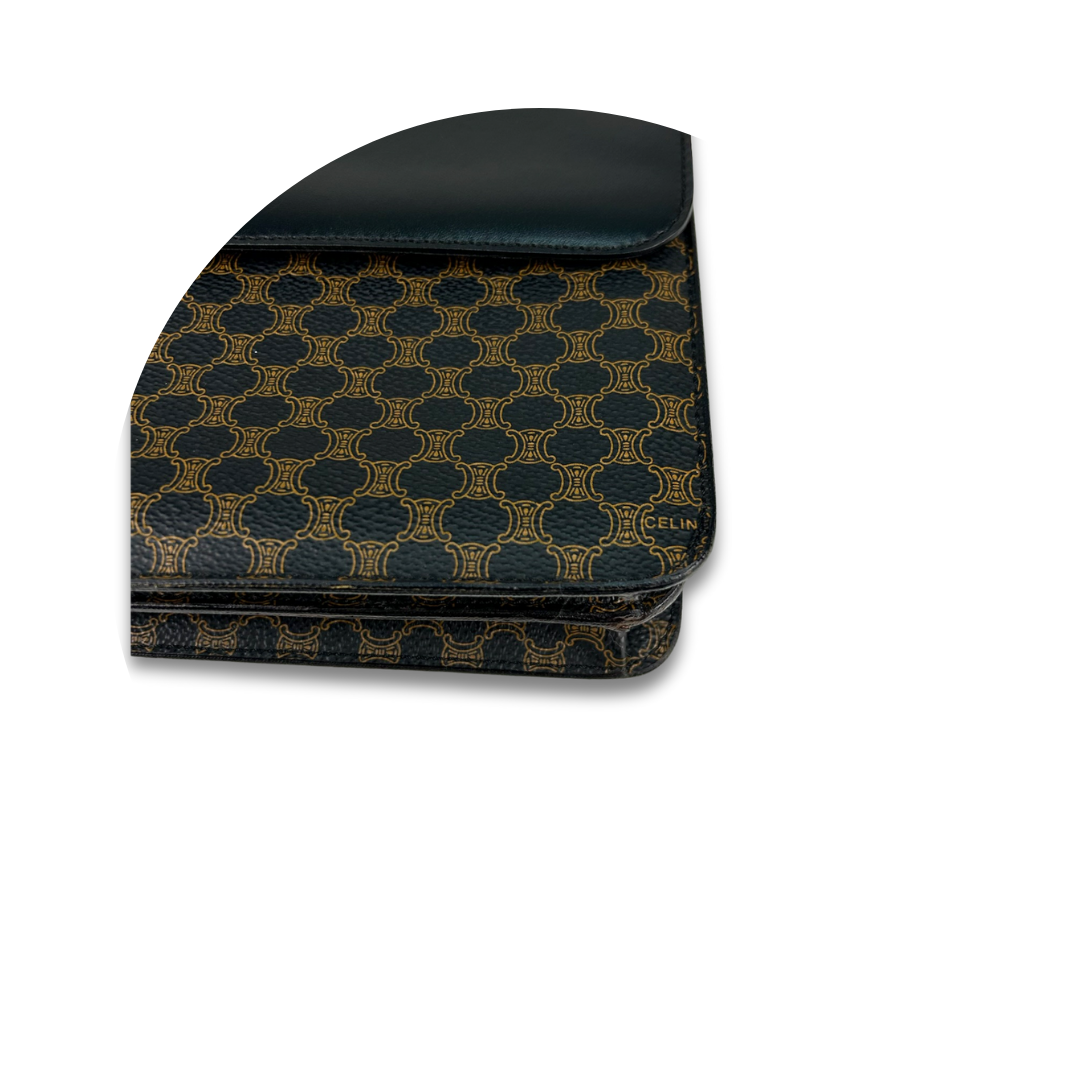 Celine Triomphe Flap Wristlet Clutch