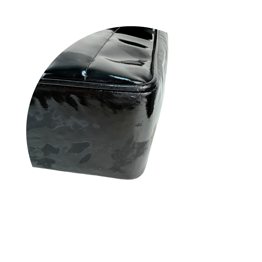 Chanel Black Mademoiselle Patent Jumbo
