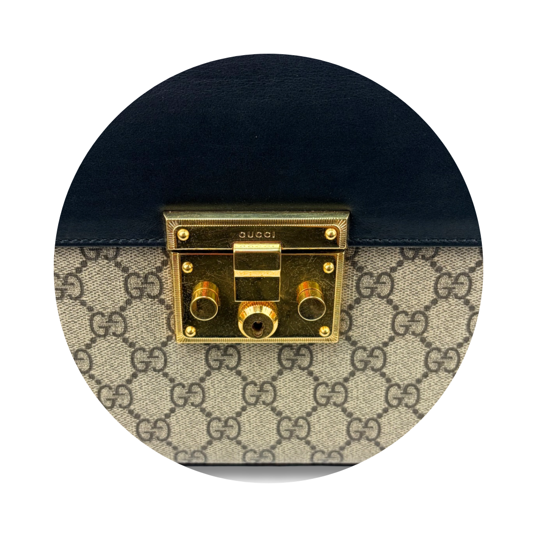 Gucci Supreme Medium Padlock Top Handle