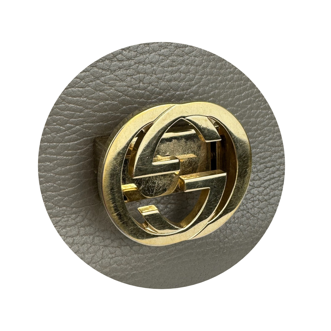 Gucci Grey Interlocking G Top Handle Bag