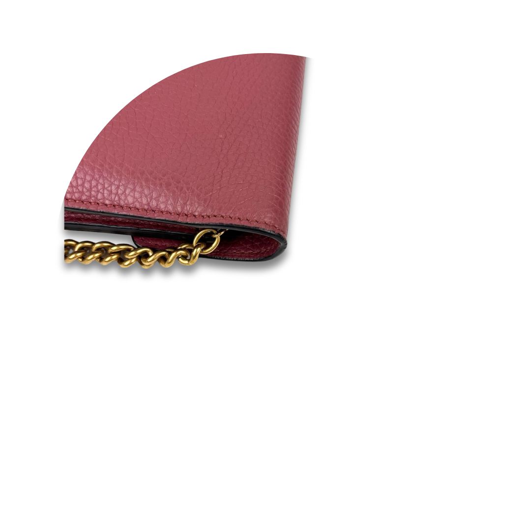 Gucci Mauve Marmont Chain Wallet