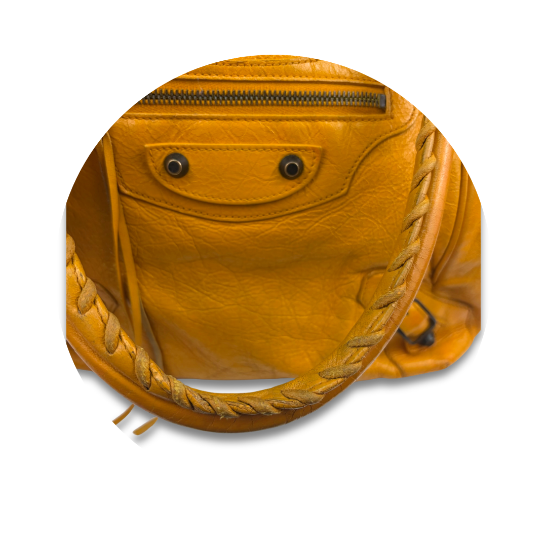 Balenciaga Orange Motorcross Sunday Tote