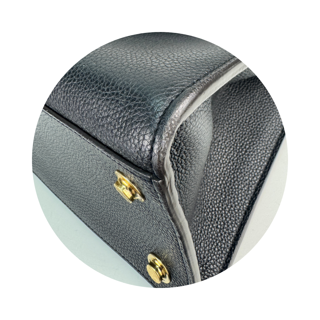 Louis Vuitton Black Taurillon City Steamer MM