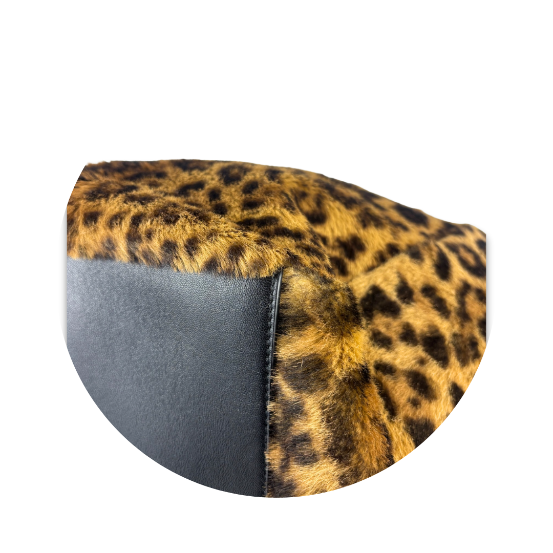 YSL Le 5 à 7 Bea Leopard Print Pony Hair Tote