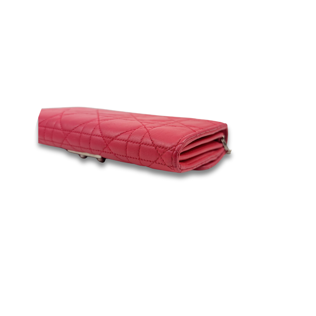 Dior Hot Pink Miss Dior Chain Wallet