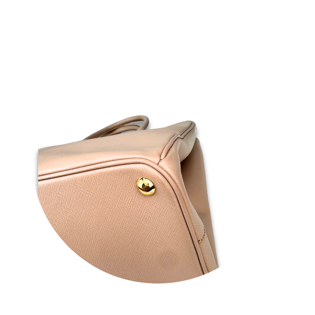 Prada Medium Beige Double Zip Galleria