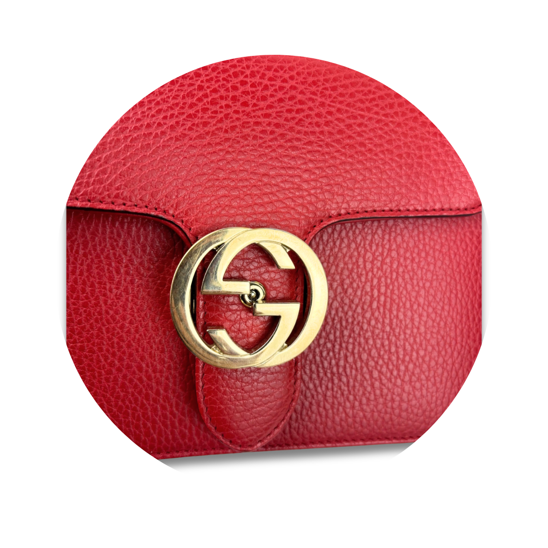 Gucci Red Interlocking GG Shoulder Bag