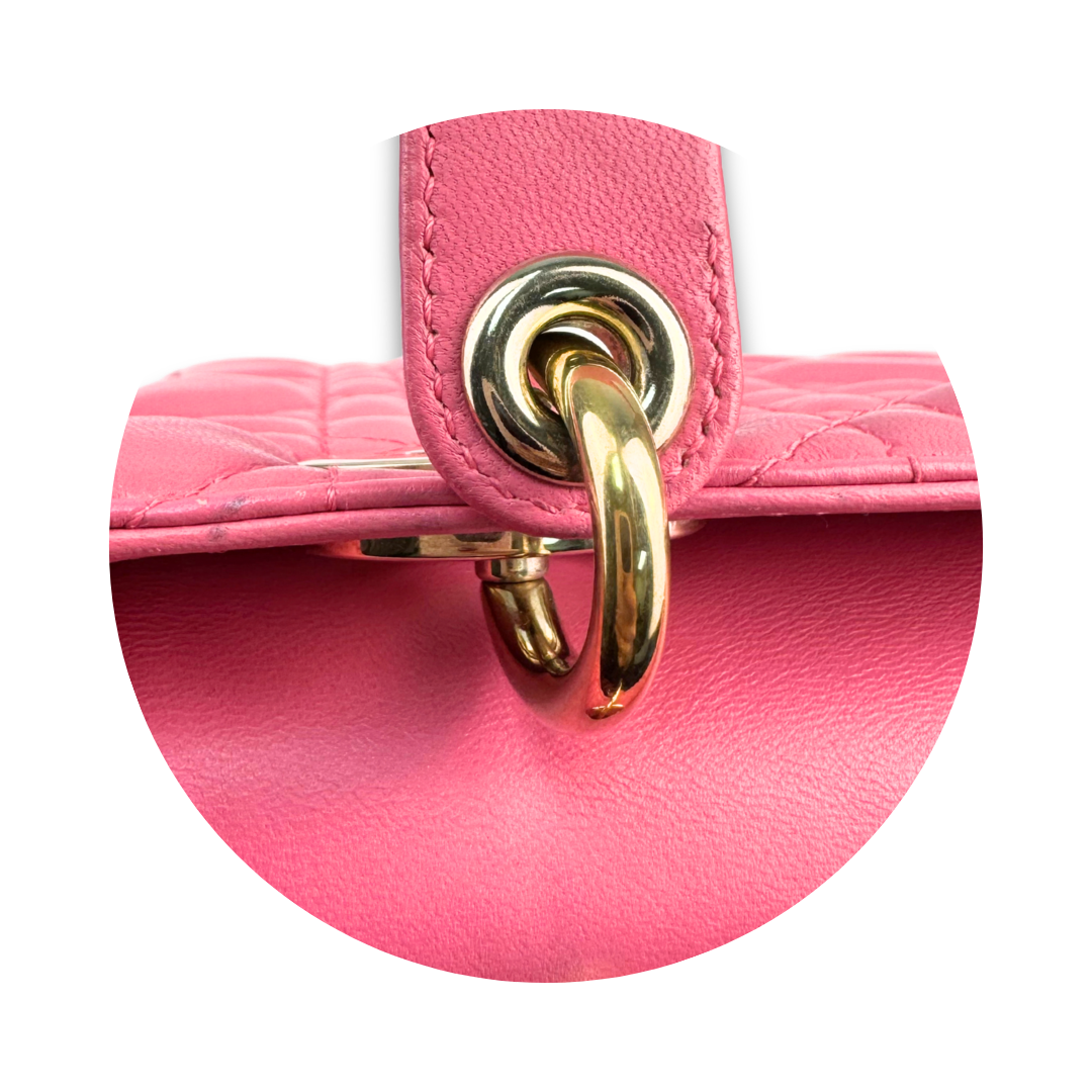 Dior Pink Star Strap Small Lady Dior