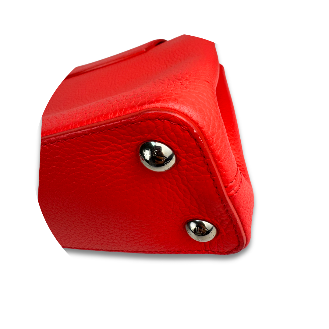 Louis Vuitton Red Taurillon Capucines PM