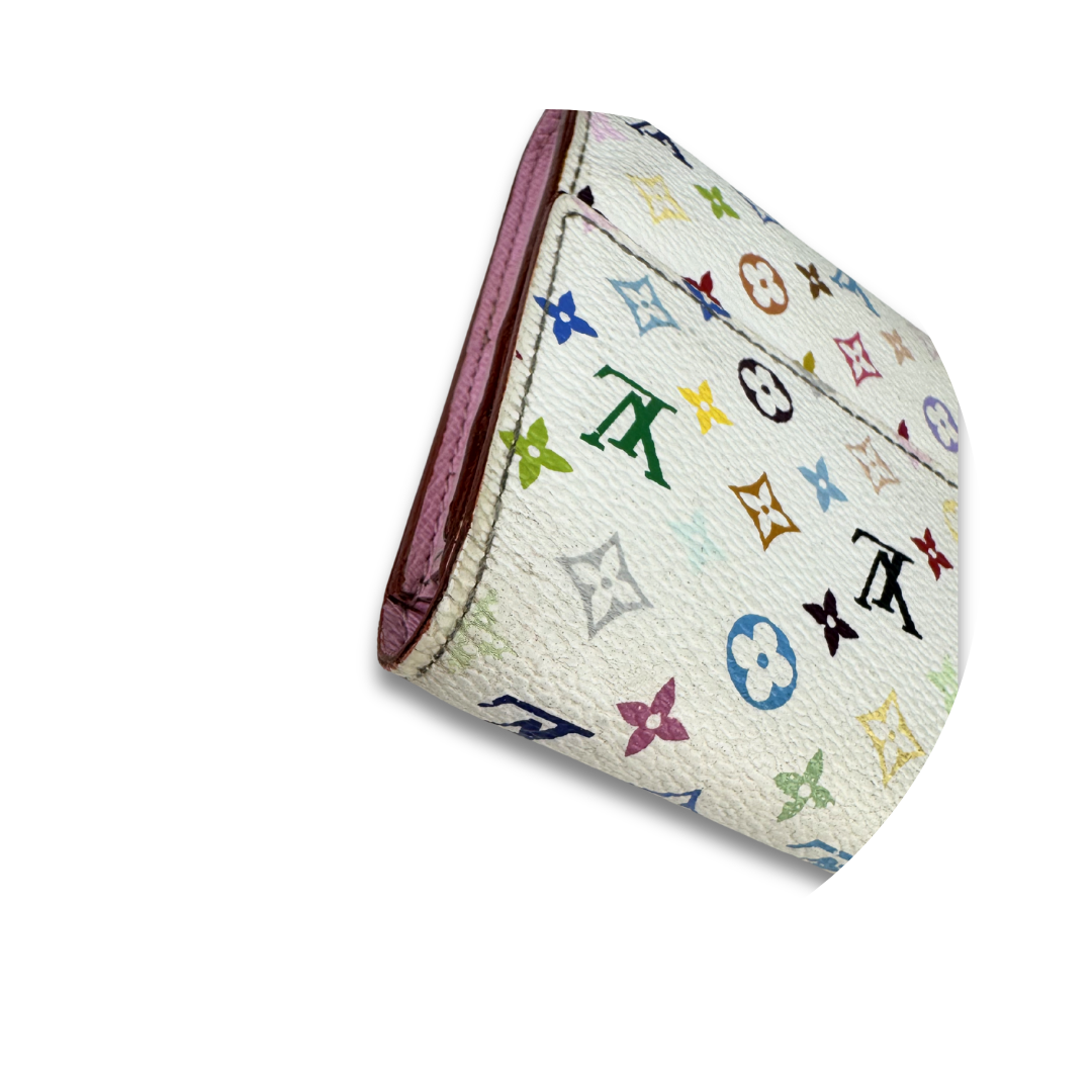 Louis Vuitton White Murakami Sarah Wallet