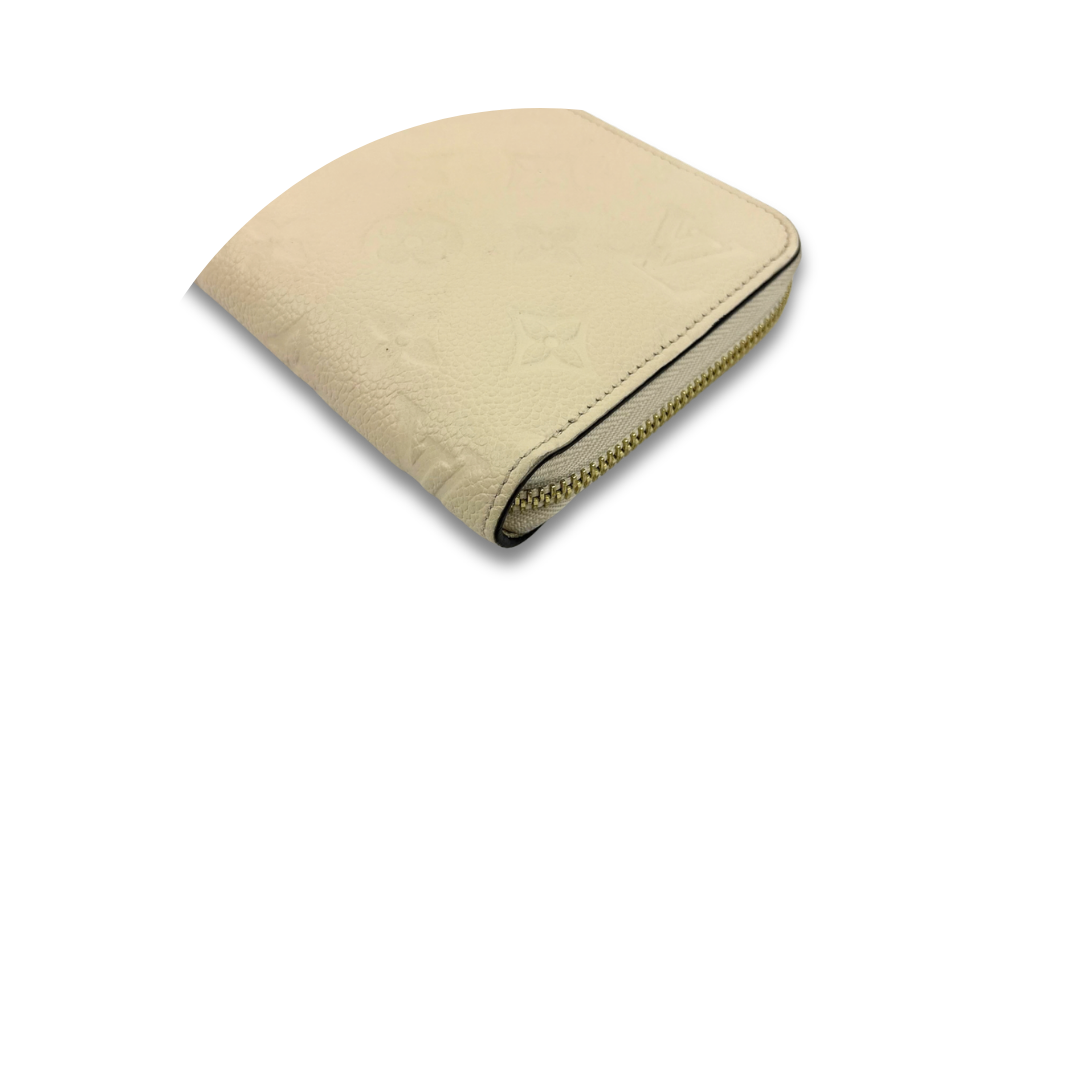 Louis Vuitton Cream Empreinte Zippy Wallet
