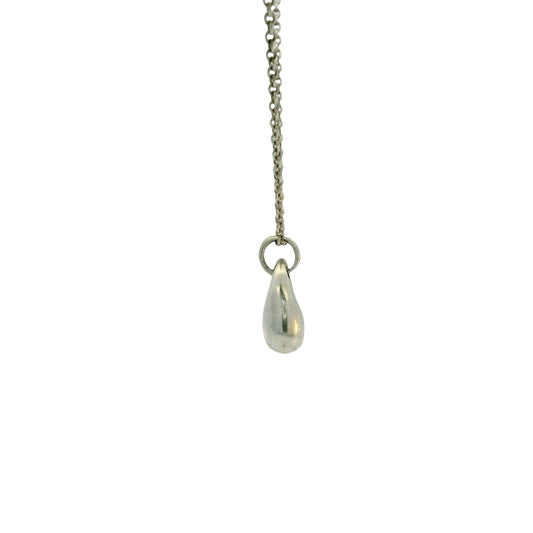 Tiffany & Co Elsa Peretti Sterling Silver Teardrop Necklace