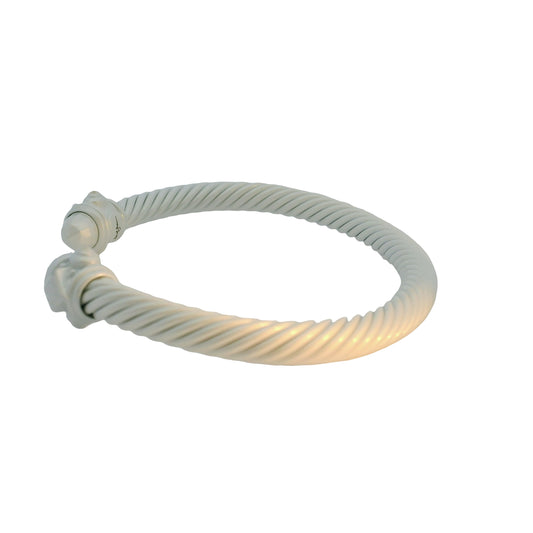 David Yurman White Aluminum Renaissance Cable Cuff