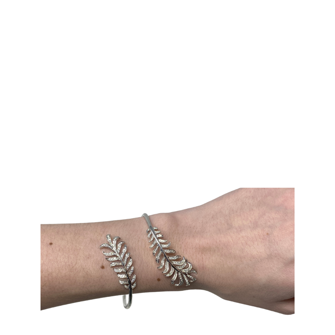 Double Feather Cuff Bracelet